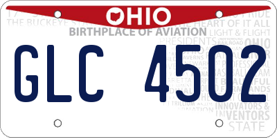OH license plate GLC4502