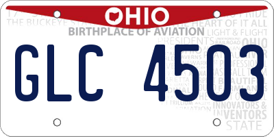 OH license plate GLC4503