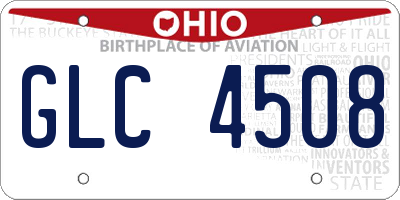 OH license plate GLC4508