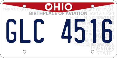 OH license plate GLC4516
