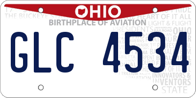 OH license plate GLC4534