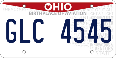 OH license plate GLC4545