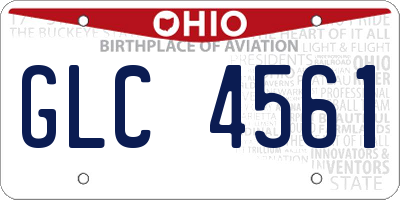 OH license plate GLC4561
