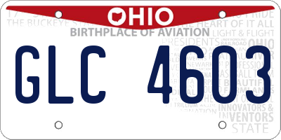 OH license plate GLC4603