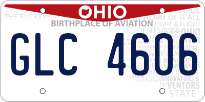 OH license plate GLC4606