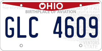 OH license plate GLC4609