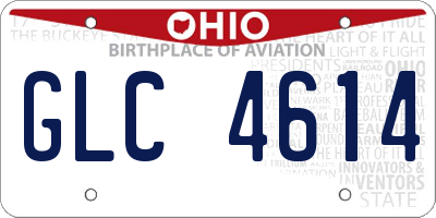OH license plate GLC4614