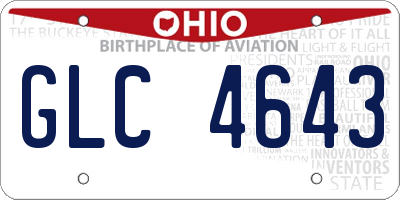 OH license plate GLC4643