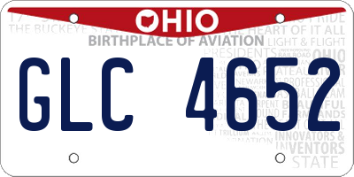 OH license plate GLC4652