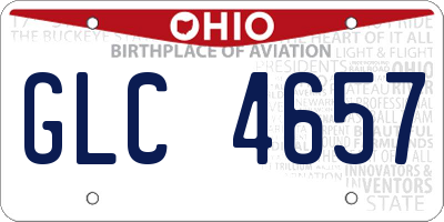 OH license plate GLC4657