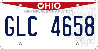 OH license plate GLC4658