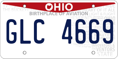 OH license plate GLC4669