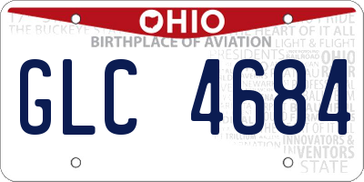 OH license plate GLC4684