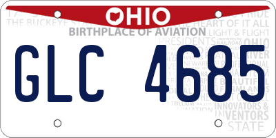 OH license plate GLC4685