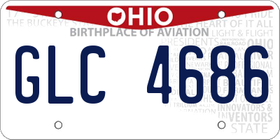 OH license plate GLC4686