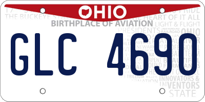 OH license plate GLC4690