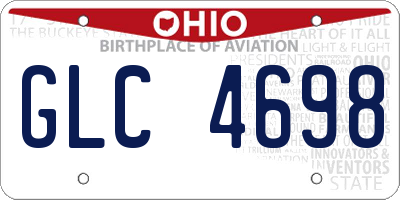 OH license plate GLC4698