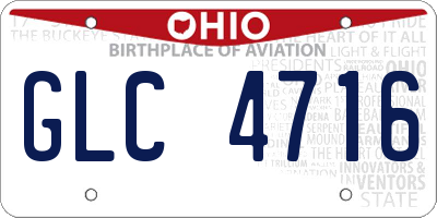 OH license plate GLC4716