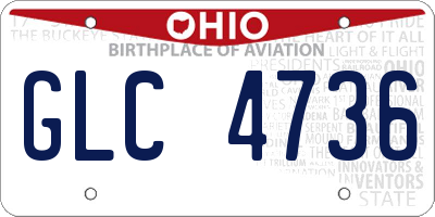OH license plate GLC4736