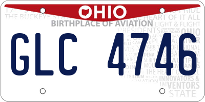 OH license plate GLC4746