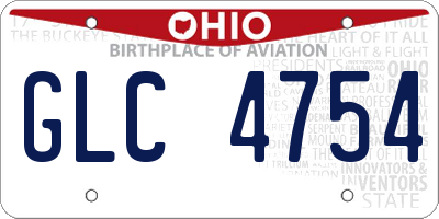 OH license plate GLC4754