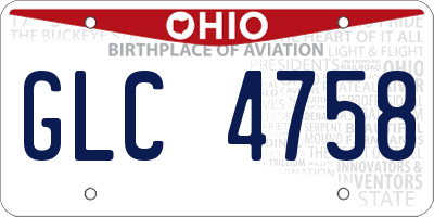 OH license plate GLC4758
