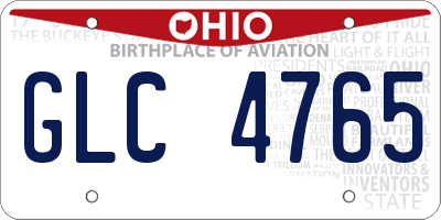 OH license plate GLC4765