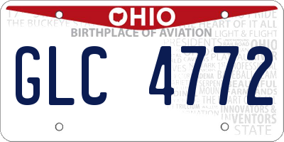 OH license plate GLC4772