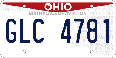 OH license plate GLC4781