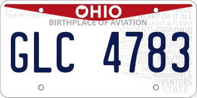 OH license plate GLC4783