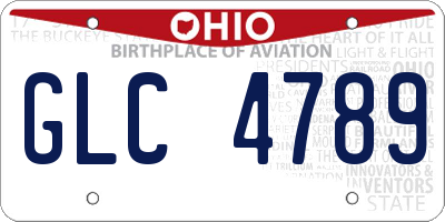 OH license plate GLC4789