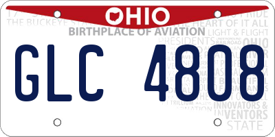 OH license plate GLC4808