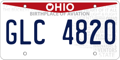 OH license plate GLC4820