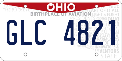 OH license plate GLC4821