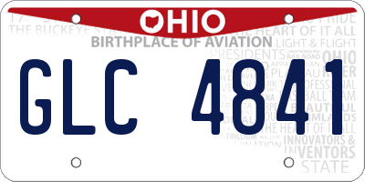 OH license plate GLC4841