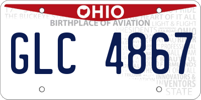 OH license plate GLC4867