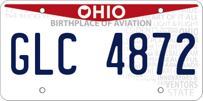 OH license plate GLC4872