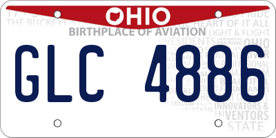OH license plate GLC4886