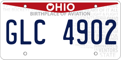 OH license plate GLC4902