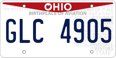OH license plate GLC4905