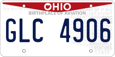 OH license plate GLC4906