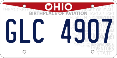 OH license plate GLC4907