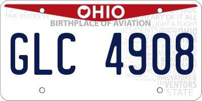 OH license plate GLC4908