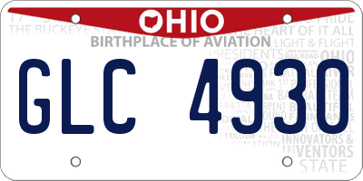 OH license plate GLC4930