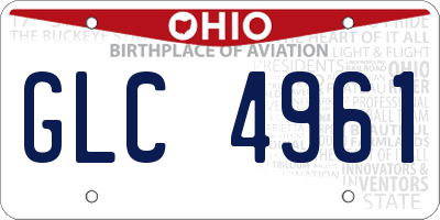OH license plate GLC4961