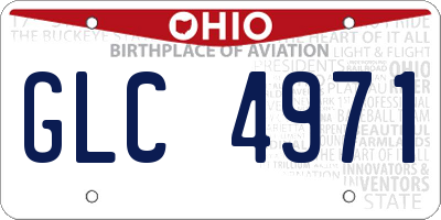 OH license plate GLC4971