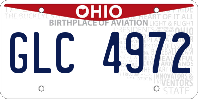 OH license plate GLC4972