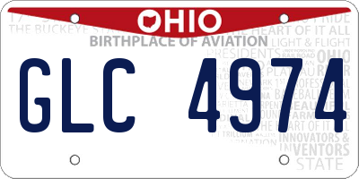 OH license plate GLC4974