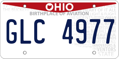 OH license plate GLC4977