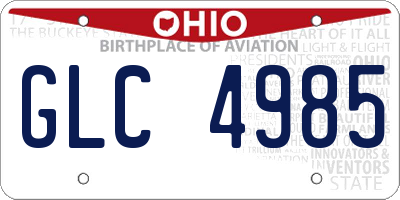 OH license plate GLC4985